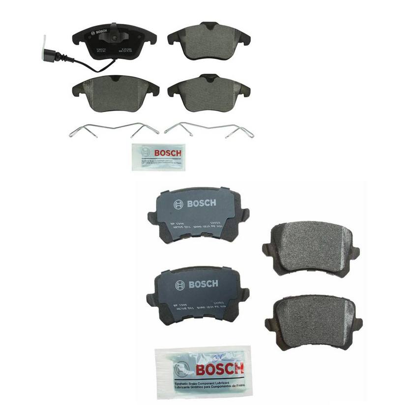 Audi Volkswagen Disc Brake Pad Set Kit - Front and Rear (Semi-Metallic) 5N0698151C